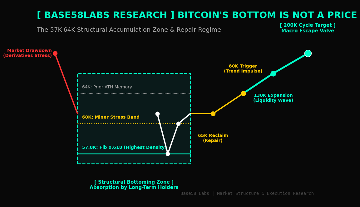 Bitcoin's Bottom Is Not a Price: The 57K-64K Structural Accumulation Zone